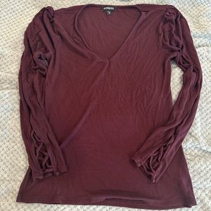 Ribbed long sleeve shirt